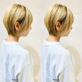 ショート ショート/ボブ/ 白髪ぼかし/しんやのヘアスタイル