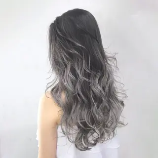 ロング カラー パーマ ヘアアレンジ ITbyALBUM 中野店のヘアスタイル