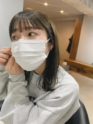 ミディアム カラー ボブパーマコテ巻き風 パーマNo1深江秀平のヘアスタイル