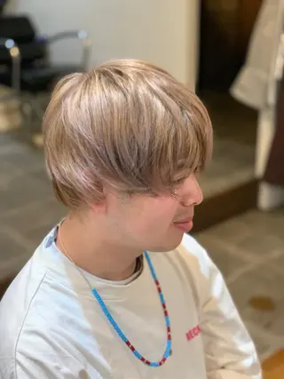 ショート カラー メンズ CECIL hair なんば店所属・メンズパーマ 艶髪☆店長☆有馬のヘアスタイル