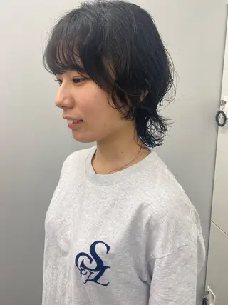 ミディアム パーマ 寒河江 友花のヘアスタイル