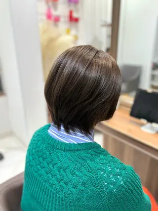 ショート カラー ツヤ髪縮毛矯正💫/ ハイトーン/あゆみのヘアスタイル