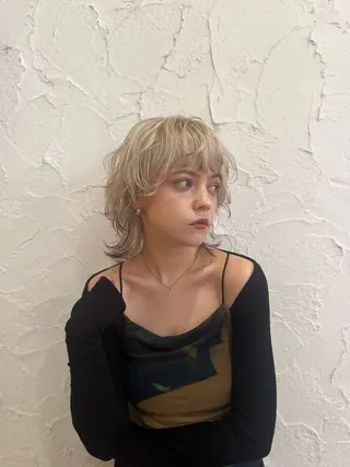 ミディアム カラー レイヤー/ベージュ /🪽山本唯我のヘアスタイル