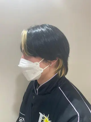 ショート カラー メンズ 透明感カラー 板橋　島村美咲のヘアスタイル