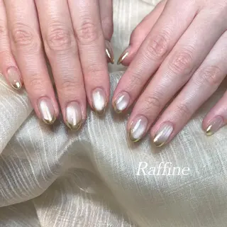ネイル RAFFINE 月🦋🩵のネイルデザイン