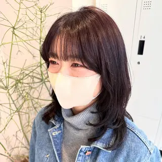 ミディアム カラー デザインカラー/パー マ🦖外岡咲希🦖のヘアスタイル