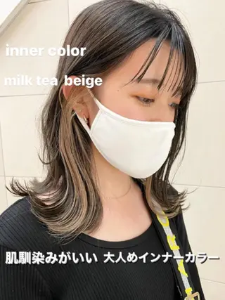 ミディアム キリカ新宿所属・ブリーチ/ エクステ/レイヤーのヘアスタイル