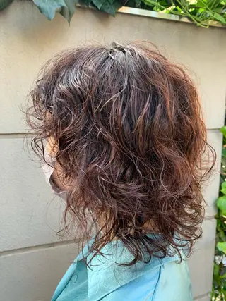 ミディアム パーマ 髪質改善🌈 tomomiのヘアスタイル