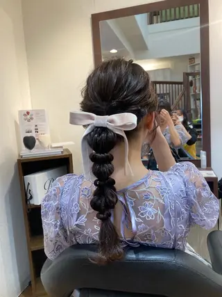 ヘアアレンジ MOLLASALON 浅香山店所属・髪質改善カラー 縮毛矯正🤍辻桃加のヘアスタイル