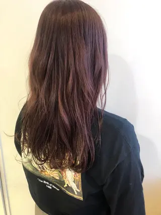 セミロング カラー MIOベージュカラー 柔らかいカラーのヘアスタイル