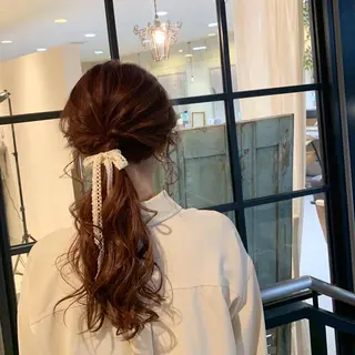 ロング カラー ヘアアレンジ 佐藤 永夏のヘアスタイル