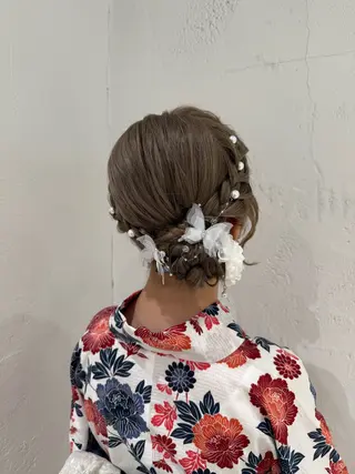 ヘアアレンジ 🦋Misaki🦋 メンズパーマ/着付けのヘアスタイル