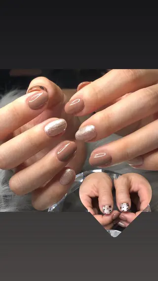 ネイル リボン、ガーリー パーツ放題専門店のネイルデザイン