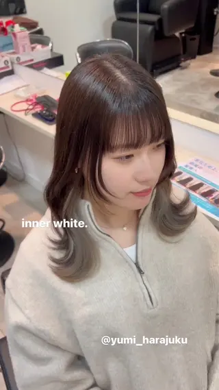 ミディアム カラー パーマ ヘアアレンジ メンズ ワット 原宿のヘアスタイル