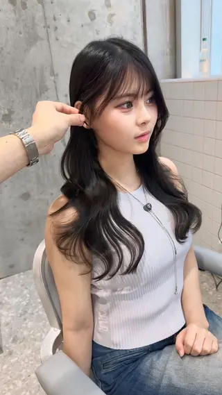 セミロング カラー 新宿/髪質改善/ボブ 韓国レイヤー大重聖斗のヘアスタイル