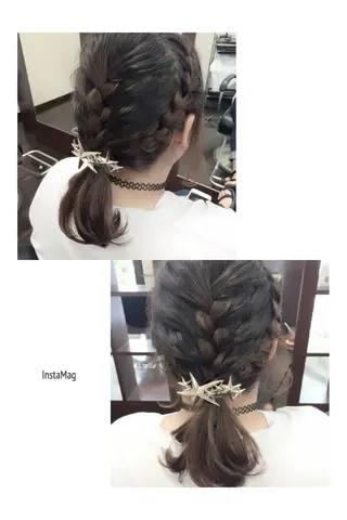 ミディアム セミロング ヘアアレンジ 沢田 瞳のヘアスタイル