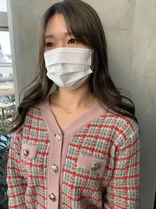 セミロング カラー AO所属・RISAKO 艶髪モテヘア🎀府中のヘアスタイル