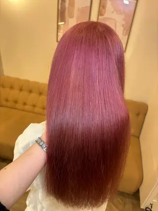 カラー ミルクティ/ピンク/ レイヤー/yuriaのヘアスタイル