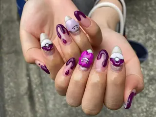 セミロング ネイル ✴︎ Delightのネイルデザイン