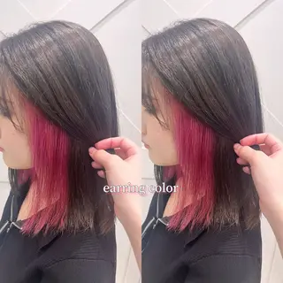 ミディアム カラー 韓国レイヤー 暖色カラー/さくらのヘアスタイル