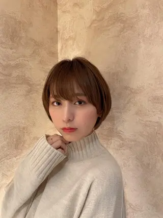 ショート カラー 縮毛/ショート/ ボブ/レイヤー/小原のヘアスタイル