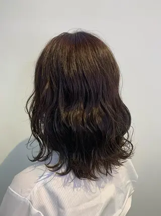 ミディアム カラー 透けるbrown カラー🎗♡yukaのヘアスタイル