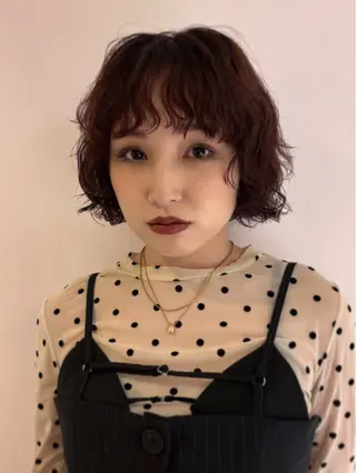 ショート カラー レイヤー🎶似合わせ パーマ🎀ナナコのヘアスタイル