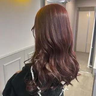 ロング カラー パーマ ヘアアレンジ メンズ キッズ ブリーチなしカラー/ ブラウン/レイヤーのヘアスタイル