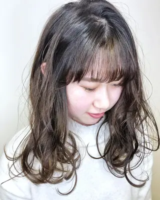 セミロング カラー メンズヘア特化 崎田 成人のヘアスタイル