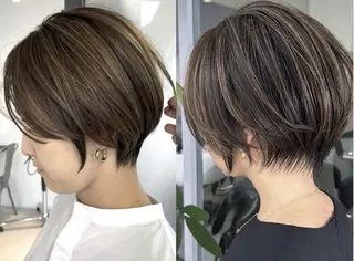 ショート カラー 白髪ぼかし専門GBG宇都宮脱白髪染め所属・GBG宇都宮 小林のヘアスタイル