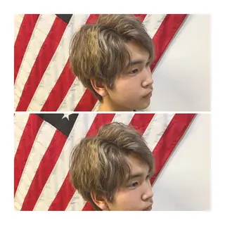 ショート カラー ヘアアレンジ メンズ ange☞ soutaのヘアスタイル