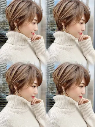 ショート カラー ✨大川 錬✨ -7歳若返りショートのヘアスタイル