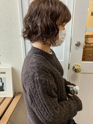 ミディアム パーマ 小木曽智美 /ボブ/ショートのヘアスタイル