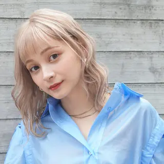 ミディアム yelm所属・🫒オリーブカラー ミディアムレイヤー✨のヘアスタイル