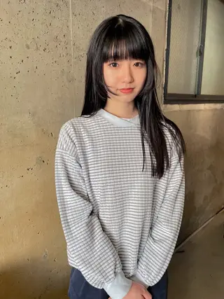 ロング カラー パーマ/レイヤー 岩山丈一郎のヘアスタイル