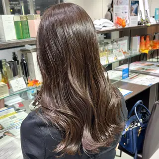 セミロング カラー ヘアアレンジ ブリーチなしカラー /ベージュ/安形翔のヘアスタイル