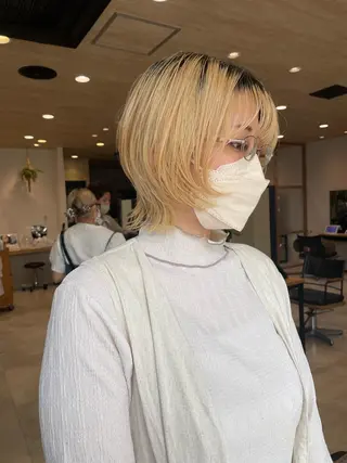 ショート カラー 似合わせ レイヤー須川のヘアスタイル