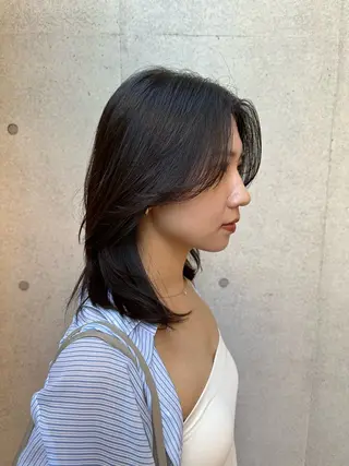 ミディアム カラー 似合わせカット /パーマ岡本淳平のヘアスタイル