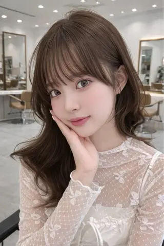 セミロング 映える顔まわり/前髪 特化 💗 ユキマのヘアスタイル