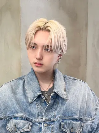 ミディアム カラー メンズ 岡田大志🇰🇷 中/韓メンズヘアのヘアスタイル