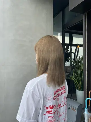 セミロング カラー 艶髪/透明感カラー/ 韓国/nonokaのヘアスタイル