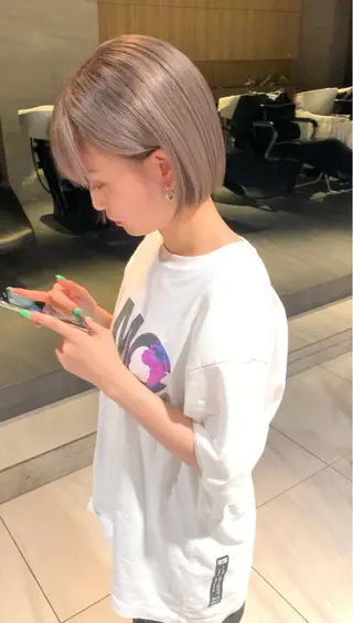 ショート カラー パーマ ヘアアレンジ メンズ キッズ ネイル マツエク・マツパ LINDOTOKYO梅田所属・酸性ストレート 髪質改善大槻勇樹のヘアスタイル