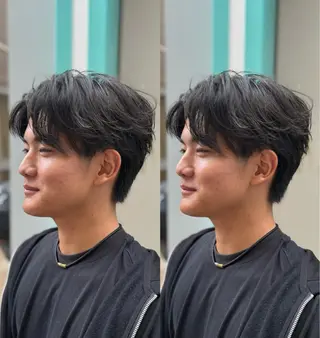 ミディアム パーマ メンズ 🌫️EARTH 【タツキ】🌫️のヘアスタイル