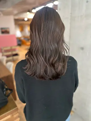 ミディアム カラー ヘアアレンジ 透明感/ブリーチ/ 髪質改善💛miuのヘアスタイル