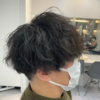 ショート 髪質改善× ハイライト溝江のヘアスタイル
