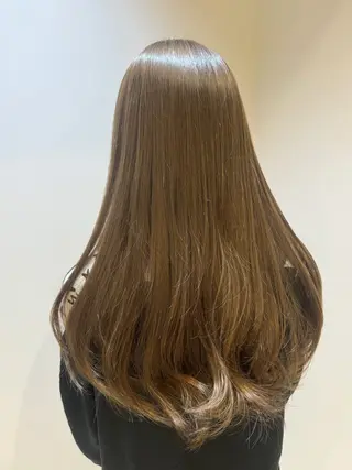 ロング カラー 韓国レイヤーカット/ くすみカラー/モモのヘアスタイル