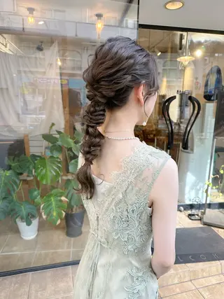 ロング ヘアアレンジ ヘアアレンジ にいた　かづしげのヘアスタイル