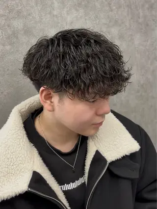 ミディアム パーマ メンズ 田村 丈晴/カラー/パーマのヘアスタイル