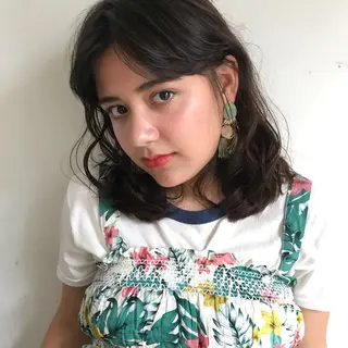 ミディアム パーマ めざわ ゆうきのヘアスタイル