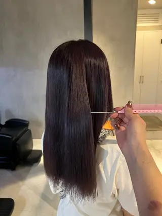 セミロング カラー elima調布所属・澤崎 ゆらのヘアスタイル